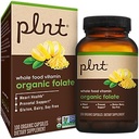 Folato orgánico - Soporte prenatal de alimentos completos - ácido fólico 800mcg (100 cápsulas)