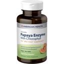 American Health Papaya Enzyme Chewable Tablets - Promueve la Absorción Nutriente, Ayuda la Digestión y el Respirador de Frenos con Clorophyll & Pepermint Oil - Sin gluten, Vegetariano - 250 Conde