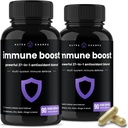 NutraChamps 27 en 1 Suplemento de Apoyo Inmunitario, 90 cápsulas de Defensa Inmunitaria, 1000 mg Vitamina C, 5000 UI D3, Elderberry, Zinc, 1 billón de probióticos CFU &amp; Más (Pack of 2)
