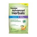 De los fabricantes de Dramamina, Herbals avanzados Ginger " Ashwagandha Lozenges, para Nausea Relief " Stress Support, Tropical Fruit and Ginger Flavor, 20 Conde