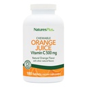 NaturesPlus Orange Juice Vitamina C 500 mg - 180 Chewable Tablets, Pack of 2 - Promueve la salud óptima de la inmunidad - Suavidad en su estómago - Vegan, Gluten Gratis - 360 Total Servings