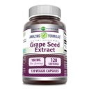 Amazing Formulas Grapeseed Extract Supplement TEN 100 Mg Por Serving TEN 120 Veggie Capsules ← Non-GMO TEN Gluten-Free TEN Made in USA