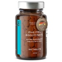 CLAV® Zinc Bisglycinate 25mg - 180 Tablets (6 Meses de suministro) - Natural Chelated Zinc Supplement - Vegan Zinc Glycinate for Immune &amp; Skin Support