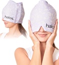 MyHalos® Migraine Relief Cap, 30% Thicker, 2X Más Cooling Gel, Stays Colder for Longer, Form Fitting Ice Hat, Ice Pack Head Wrap Relief, Tension Headache Relief Cap (Violet)