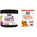 Factor de fuerza Total Beets Nitric Oxide Powder for Circulation and Joint Support Chews with Turmeric Curcumin for Extra Strength