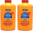 2 pc Body Powder Medicated 8 oz Silencio Triple Acción Alivio 100% Talc-Free Silencio Cuerpo Polvo para el Sudor de olor corporal &amp; Moisture TEN Medicated Protecting Powder