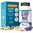Dr. Nandi’s Sleep Max Natural Sleep Aid – Magnesium, GABA, 5-HTP & Taurine – REM Sleep & Deep Sleep Suplemento Sin Melatonina – Non-Habit Forming Vegan Herbal Sleep Aid – Non-GMO – 60 cápsulas