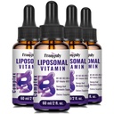 Liposomal Vitamina B Complejo Líquido Sublingual B Completo Vitaminas Suplemento para Mujeres Hombre Absorción Mejorada B12,B1, B2, B3, B5, B6,Folate,Biotin for Energy and Immune Support-8.0 oz
