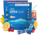 Nello Supercalm Powdered Drink Mix, Raspberry Lemonade, L Theanine, Ksm-66 Ashwagandha, Magnesium Glycinate, Vitamina D 3, Suplementos para la relajación & Focus, No Sugar, Non GMO, On The Go, (2-Pack)