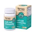 Renzo's Roll Call Immunity - Dissolvable Kids Immune Support Supplement with IMMUSE Postbiotic, Sugar-Free Kids Vitamins, 30 Tabs de color naranja