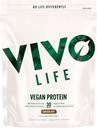 VIVO Pólvora de proteína vegana - 0.7 oz de proteína de base vegetal por escocés, 30 Actuaciones (33.8 oz) (Chocolate oscuro)