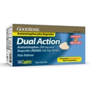 GoodSense Dual Action Acetaminophen 250 mg e Ibuprofeno (NSAID) 125 mg Tabletas, Dolor de Dolor para Alivio de Dolor de Dolor, Artritis Dolor y Más, 144 Cuenta