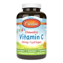 Carlson - Vitamina Chewable para Niños C, 250 mg, 1 g de Azúcares, Apoyo Inmunitario " Wellness Optimal, Antioxidante, Tangerina, 120 Tabletas Vegetarianas