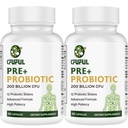 Probióticos para Mujeres y Hombres - 200 millones de millones de francos CFU 12 Strains Probiótico para Inmune Digestiva y Salud Gut, con Estante Prebiótico Orgánico Suplemento Probiótico para Bloating 120 cápsulas