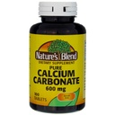 Blend Calcium Carbonate 600mg Tablets 100 ct (paquete de 2)