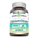 Fórmulas increíbles Citrate de calcio 1000 Mg ← Tablets Suplemento No-GMO TENIDO Gluten-Free TEN Made in USA (1 Pack TEN 240 Count)