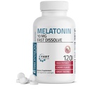 Bronson Melatonin 10mg Fast Dissolve Cherry Flavored Tablets Vegetarian Chewable Lozenges, 120 Conde