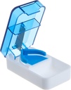 EZY DOSE Pill Cutter y Splitter, Uso diario, píldoras cortadas con seguridad, vitaminas y tabletas, corte preciso y fácil, diseño compacto, cuchilla de acero inoxidable, tamaño de viaje, color mayo variar, BPA Gratis