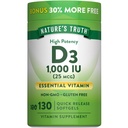 La verdad de la naturaleza Vitamina D3 1000 U Softgels ← High Potency Fórmula ← No Gluten