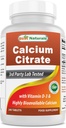Mejores Naturales Citrato de calcio con vitamina D-3 240 Tabletas (240 Cuenta (Pack de 1))