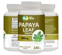 Papaya Leaf Extract Capsules (Tablas) - 500 mg 240 Píldoras, soporta la inmunidad plaqueta " Digestión - 60 días Suministro
