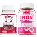 Gummies llenas de hierro 26mg+ Vitamina B12, Metilcobalamina 10000 mcg Tablets