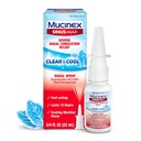 Mucinex Sinus-Max Nasal Spray Decongestant, 12 horas Over-The-Counter Medication Nose Spray for Sinus Relief, Nasal Decongestants for Adults " Sinus Congestion, Cooling Menthol, 0.75 Fl Oz