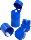 EZY DOSE 3 Crusher, Cutter y Grinder, Uso diario, píldoras de corte seguro, vitaminas, tabletas, corte preciso y fácil, hoja de acero inoxidable, taza de beber extraíble, azul, BPA Gratis