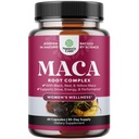 Cadenas de raíz de Maca orgánica para mujeres - Suplemento herbario de patente con hembra potenciando la mezcla de rojo amarillo &amp; negro Maca Root - no certificado GMO Vegan y sin gluten con ningún color artificial - 60ct