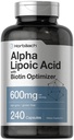 Horbäach Alpha Lipoic Acid 600mg  240 Capsules  durable with Biotin Optimizer ← Non-GMO and Gluten Free Supplement