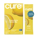 Cure Hydration ¦ Plant-Based Electrolyte Drink Mix  vírgenes No Añadido Sugar ¦ Dehydration Relief Powder Hecho con Coconut Water ← Non-GMO ← Vegan ← Caja de 8 Packets - Lemonade