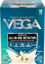 Vega Orgánica All-in-One Vegan Protein Powder, Vainilla Francesa -Superfood Ingredients, Vitaminas para Apoyo Inmunitario, Keto Friendly, Pea Protein for Women &amp; Men, 13.5 oz (Packaging May Vary)