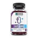Zhou Gut Guru - Gut Health Gummies for Hombre and Women, Prebiotic and Probiotic Fiber Supplement for Digestion and Gut Health - 60 Vegan Gummies