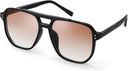 FEISEDY Retro Square Aviator Sunglasses Women Men 70s Vintage Trendy Plastic Frame Sun Glasses B2835