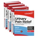 LEADER Urinary Pain Relief Maximum Strength, Fast Relief of UTI Pain, Burning &amp; Urgency, Urinary Tract Infection Relief, Phenazopyridine Hydrochloride 95 mg, 30 Tablets, 4-Pack