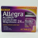 Medicación de alergia a Allegra 60 Conteo