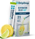 dripdrop Hydration - Zero Sugar Electrolyte Powder Packets Keto - Lemon Lime - 8 Cuenta