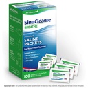 SinuCleanse Pre-Mixed Saline Packets for Sinus Rinse and Nasal Irrigation Systems, 100 Cuenta, Made in USA, All-Natural, Pharmaceutical Grade and PH Balanced