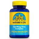 LA VIDA DE NATURE Cal Mag Zinc Complex 1000mg / 500mg / 15mg - Calcium Magnesium Zinc Suplemento w / Vitamin D y Boron - Bone Health, Muscle and Heart Health Support, 60 Day Guarantee, 25 Serv, 100 Caps
