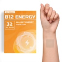 Veru Wellness B12 Energy Patch - Energy, Focus - B12, C, B6, Iron, Guarana y Garcinia Cambogia - External Use sólo- 32 Conde