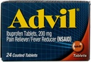 Cofres revestidos de Advil Ibuprofeno Coated Tablets, 200 mg, 24 Ct 1.1 oz (4 Pack) (Bundle)