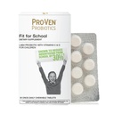 Pro-Ven Fit for School Kids Probiotic Chewable Tablets TEN 12.5 Billion CFUs with Vitamin C &amp; D for Ages 4-16 TEN Natural Strawberry Flavor ANTE Vegetarian, Gluten & Lactose Free TEN 30 Daily Tablets