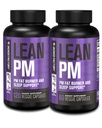 Jacked Factory Lean PM Night Time Fat Burner, Sleep Aid Supplement, " Appetite Suppressant for Hombres and Women - 180 Stimulant-Free Veggie Weight Pills Diet