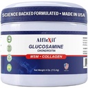 ALFA VITAMINS Alflexil Glucosamine Plus Crema de condroitina con MSM & Collagen, soporta articulaciones saludables, alivio de dolor de músculo conjunto, mejora la movilidad, rápida absorción y hidrata la piel, 4 Oz.