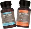 Endurance Products EPC Company NAD+ Niacinamide B3, Endur-Amide 500mg 200 Tablets y ENDUR-ACIN 250mg Niacin - Extended Release for Optimal Absorption " Low-Flush Vitamin B-3, 200 Tablets