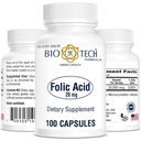 Bio-Tech Pharmacal Folic Acid (20mg, 100 Conde)