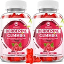Berberine Gummies con Ceylon Cinnamon 1500mg High Potency Berberine HCL Suplemento para Immune y Metabolism Support, Sugar Free, Raspberry Flavor - 120 Conde