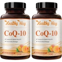 Coenzyme Q10 200mg CoQ10 Suplemento - Once Daily Coq 10 200mg Powder Capsules for Healthy Heart Antioxidant and Energy Support - Non-GMO Quick Absorption Ubiquinone Q10 Coenzyme (400 Servings)