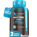 Herbtonics Night Time Burn & Sleep Complex apoya el metabolismo nocturno, el alivio del estrés y el sueño profundo. Incluye Melatonin, Valerian y Green Tea – Vegan Bedtime Weight Management (60 Capsules)