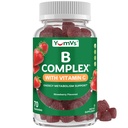 B Complejo Gummies con vitamina C – Gran Tasting 1 a Day Energy & Nervous System Support for Adults – Vegan, Kosher, Non-GMO Vitamin B Complex Gummies with B12, B6, Niacin &amp; Folic Acid – 70 Condes